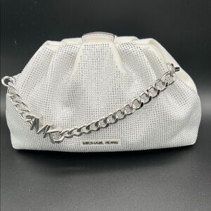 Michael Kors NOLA White Clutch Bag